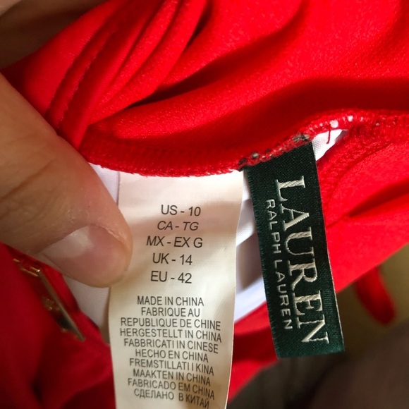 Ralph Lauren Red Onepiece Swimsuit - Picture 6 of 6